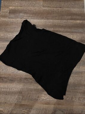 Zara Black Asymmetrical Poncho Sweater